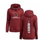 Football Women's Arizona Cardinals #1 Kyler Murray Maroon Backer Pullover Hoodie