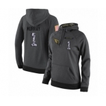 Football Women's Arizona Cardinals #1 Kyler Murray Stitched Black Anthracite Salute to Service Player Performance Hoodie