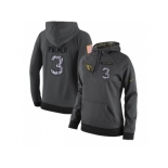 NFL Women's Nike Arizona Cardinals #3 Carson Palmer Stitched Black Anthracite Salute to Service Player Performance Hoodie