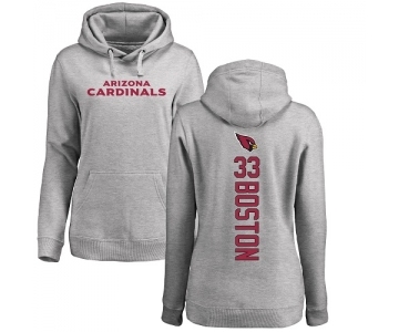 NFL Women's Nike Arizona Cardinals #33 Tre Boston Ash Backer Pullover Hoodie