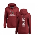 NFL Women's Nike Arizona Cardinals #57 Josh Bynes Maroon Backer Pullover Hoodie