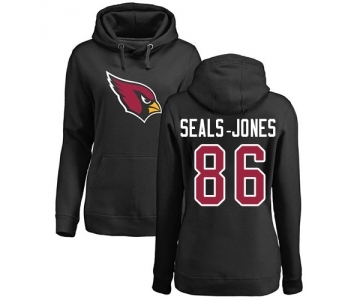 NFL Women's Nike Arizona Cardinals #86 Ricky Seals-Jones Black Name & Number Logo Pullover Hoodie