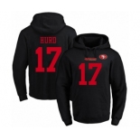 Football Men's San Francisco 49ers #17 Jalen Hurd Black Name & Number Pullover Hoodie