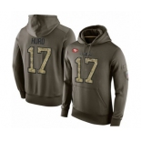 Football Men's San Francisco 49ers #17 Jalen Hurd Green Salute To Service Pullover Hoodie