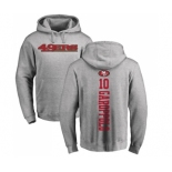 Football San Francisco 49ers #10 Jimmy Garoppolo Ash Backer Pullover Hoodie