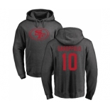 Football San Francisco 49ers #10 Jimmy Garoppolo Ash One Color Pullover Hoodie