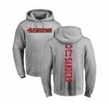 Football San Francisco 49ers #17 Emmanuel Sanders Ash Backer Pullover Hoodie