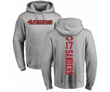 Football San Francisco 49ers #17 Emmanuel Sanders Ash Backer Pullover Hoodie