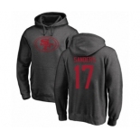 Football San Francisco 49ers #17 Emmanuel Sanders Ash One Color Pullover Hoodie