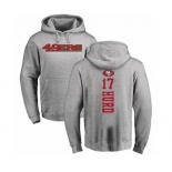 Football San Francisco 49ers #17 Jalen Hurd Ash Backer Pullover Hoodie