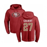 Football San Francisco 49ers #27 Adrian Colbert Red Name & Number Logo Pullover Hoodie