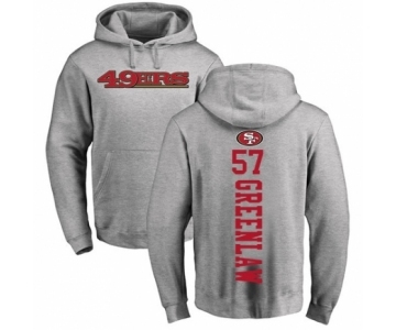 Football San Francisco 49ers #57 Dre Greenlaw Ash Backer Pullover Hoodie