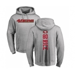 Football San Francisco 49ers #80 Jerry Rice Ash Backer Pullover Hoodie