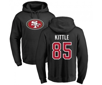 Football San Francisco 49ers #85 George Kittle Black Name & Number Logo Pullover Hoodie