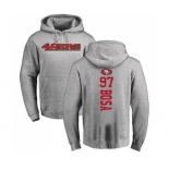 Football San Francisco 49ers #97 Nick Bosa Ash Backer Pullover Hoodie