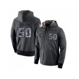 Men San Francisco 49ers #50 Reuben Foster Stitched Black Anthracite Salute to Service Player Performance Hoodie