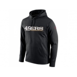 Men San Francisco 49ers Nike Black Circuit Wordmark Essential Performance Pullover Hoodie