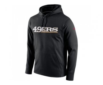 Men San Francisco 49ers Nike Black Circuit Wordmark Essential Performance Pullover Hoodie