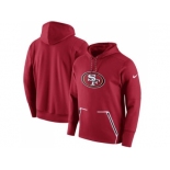 Men San Francisco 49ers Nike Scarlet Champ Drive Vapor Speed Performance Pullover Hoodie