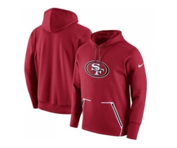 Men San Francisco 49ers Nike Scarlet Champ Drive Vapor Speed Performance Pullover Hoodie