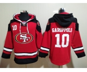 Men's San Francisco 49ers #10 Jimmy Garoppolo Red Team Color New NFL Hoodie