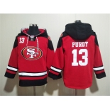 Men's San Francisco 49ers #13 Brock Purdy Red Black Ageless Must-Have Lace-Up Pullover Hoodie