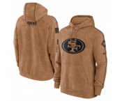 Men's San Francisco 49ers 2023 Brown Salute to Service Pullover Hoodie