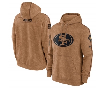 Men's San Francisco 49ers 2023 Brown Salute to Service Pullover Hoodie