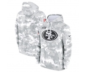 Men's San Francisco 49ers 2024 Arctic Camo Salute To Service Club Fleece Pullover Hoodie