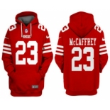 Men's San Francisco 49ers #23 Christian McCaffrey Red Alternate Pullover Hoodie