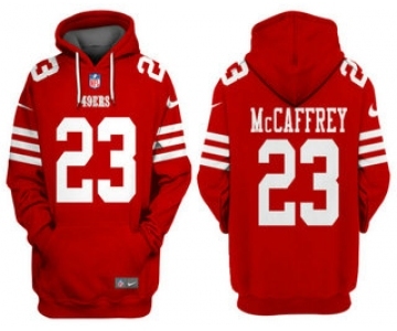 Men's San Francisco 49ers #23 Christian McCaffrey Red Alternate Pullover Hoodie