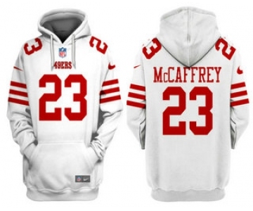 Men's San Francisco 49ers #23 Christian McCaffrey White Alternate Pullover Hoodie