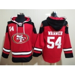 Men's San Francisco 49ers #54 Fred Warner Red Team Color New NFL Hoodie