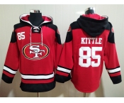 Men's San Francisco 49ers #85 George Kittle Red Team Color New NFL Hoodie