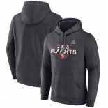 Men's San Francisco 49ers Heather Charcoal 2023 Playoffs Fleece Pullover Hoodie