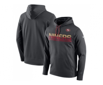 Men's San Francisco 49ers Nike Anthracite Sideline Circuit Pullover Performance Hoodie