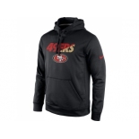 Men's San Francisco 49ers Nike Black Kick Off Staff Performance Pullover Hoodie