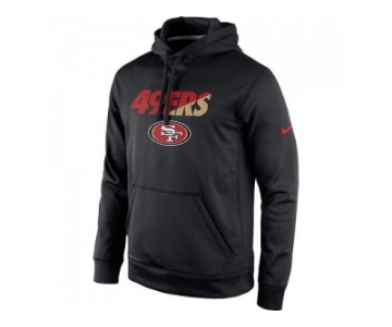 Men's San Francisco 49ers Nike Black Kick Off Staff Performance Pullover Hoodie