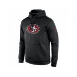 Men's San Francisco 49ers Nike Black Practice Performance Pullover Hoodie