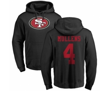 NFL Nike San Francisco 49ers #4 Nick Mullens Black Name & Number Logo Pullover Hoodie