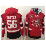 Nike 49ers #56 Reuben Foster Red Black Name & Number Pullover NFL Hoodie