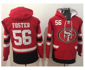 Nike 49ers #56 Reuben Foster Red Black Name & Number Pullover NFL Hoodie