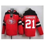 Nike San Francisco 49ers #21 Deion Sanders Red Player Pullover Hoodie