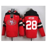 Nike San Francisco 49ers #28 Carlos Hyde Red Player Pullover Hoodie