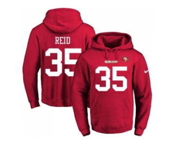 Nike San Francisco 49ers #35 Eric Reid Red Name & Number Pullover NFL Hoodie