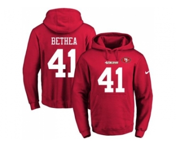 Nike San Francisco 49ers #41 Antoine Bethea Red Name & Number Pullover NFL Hoodie