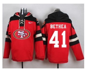 Nike San Francisco 49ers #41 Antoine Bethea Red Player Pullover Hoodie