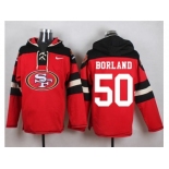 Nike San Francisco 49ers #50 Chris Borland Red Player Pullover Hoodie