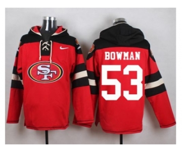 Nike San Francisco 49ers #53 NaVorro Bowman Red Player Pullover Hoodie