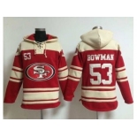 Nike San Francisco 49ers #53 NaVorro Bowman Red Sawyer Hooded Sweatshirt NFL Hoodie